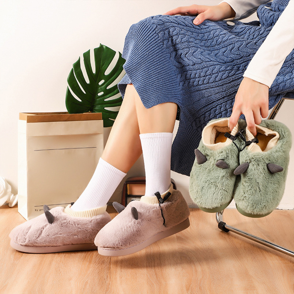 Calentador de pies calentado USB, zapatos de invierno de felpa, zapatillas bonitas extraíbles y lavables