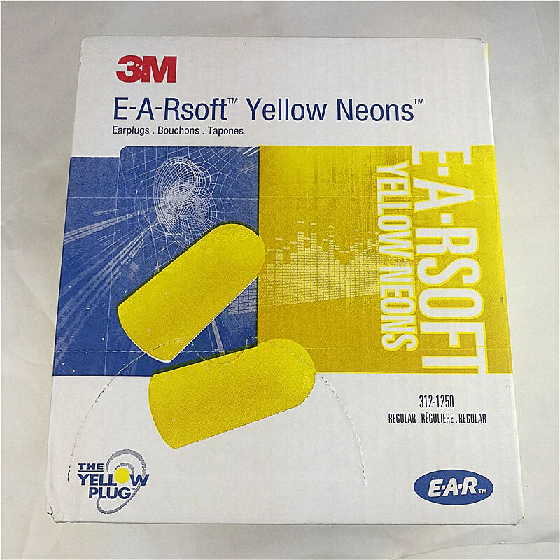 100pair/box 3M 312-1250 Advanced reduced noise bullet type earplugs