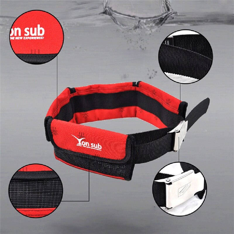 4/3 Pocket Scuba Verstelbare Duiken Gewicht Riem Met Roestvrij Stalen Gesp Water Sport Apparatuur