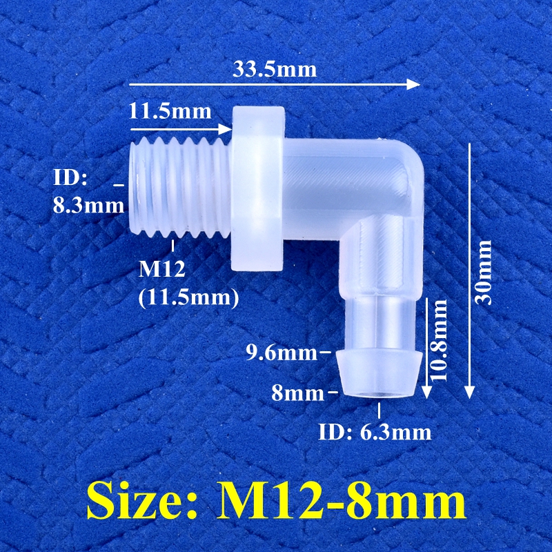 5 ~ 200Pcs M6 ~ M12 Om 4 ~ 12Mm Food Grade Plastic Pp Pagode Elbow Connector Aquarium tank Fittingen Micro Irrigatie Waterslang Joint