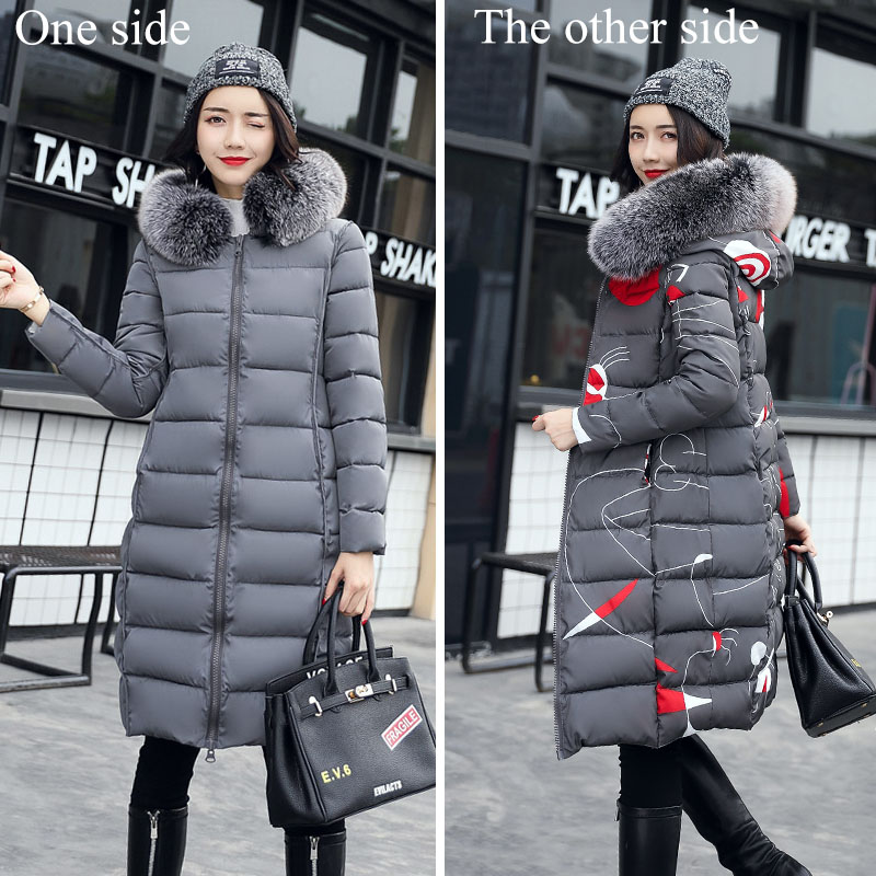 Winter dames capuchonjas met bontkraag, dikke warme lange jas, dames, plus size 3xl , bovenkleding, parka, dames, chaqueta feminino: Grijs / Xl