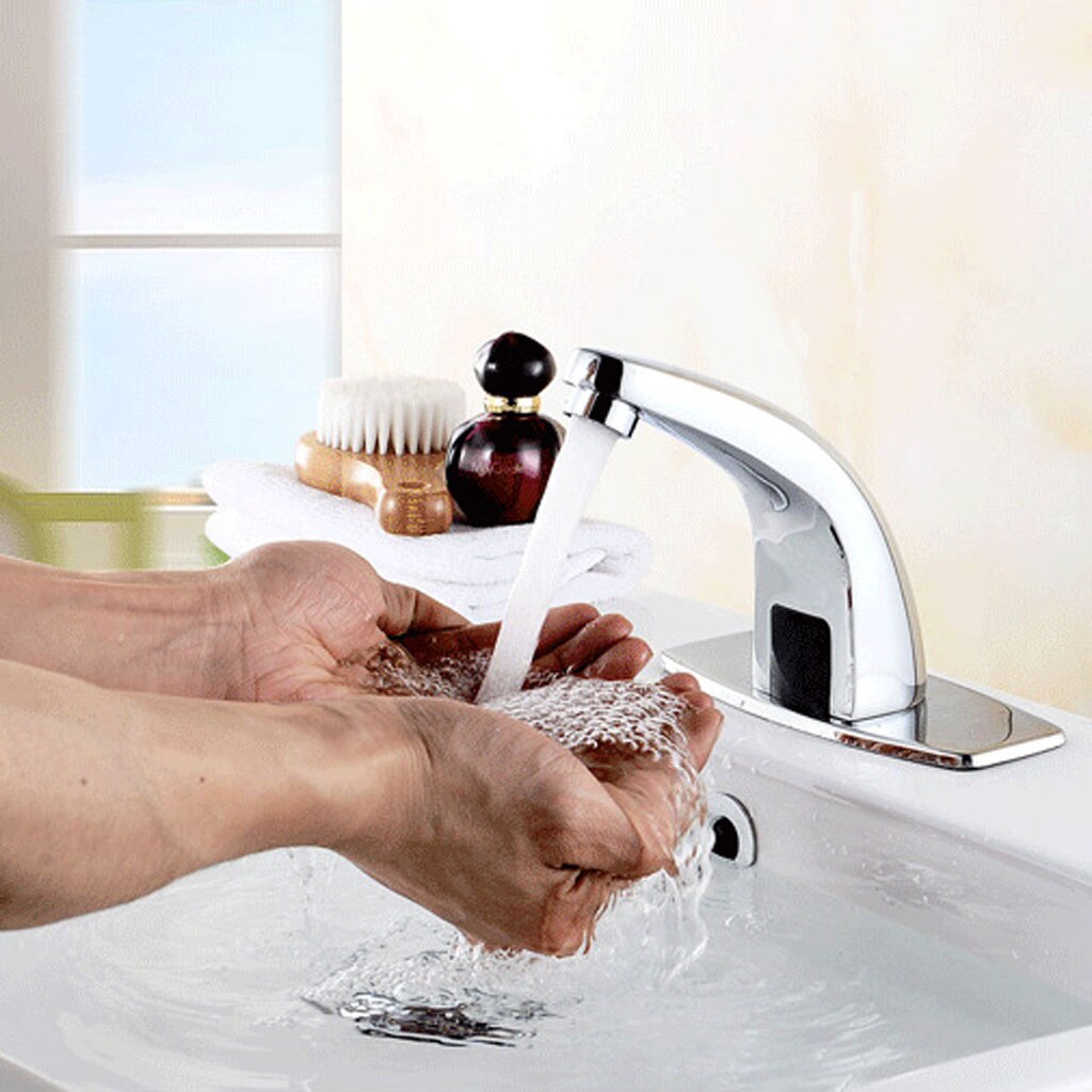 Bathroom Automatic Hands Touch Free r Faucets Water Saving Inductive Electric Water Tap