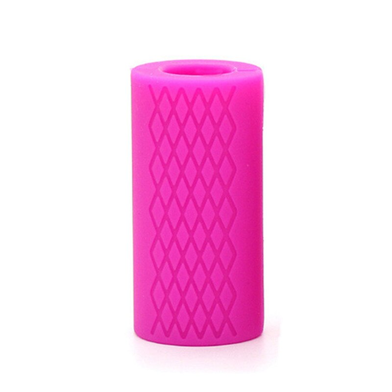 Weightlifting Barbell Grip Fitness Thick Dumbbell Bar Handle Pull Up Support Silicon Anti-Slip Protect Pad For Body Building Men: Hot Pink( 1 PC ) / 10cmX5cm