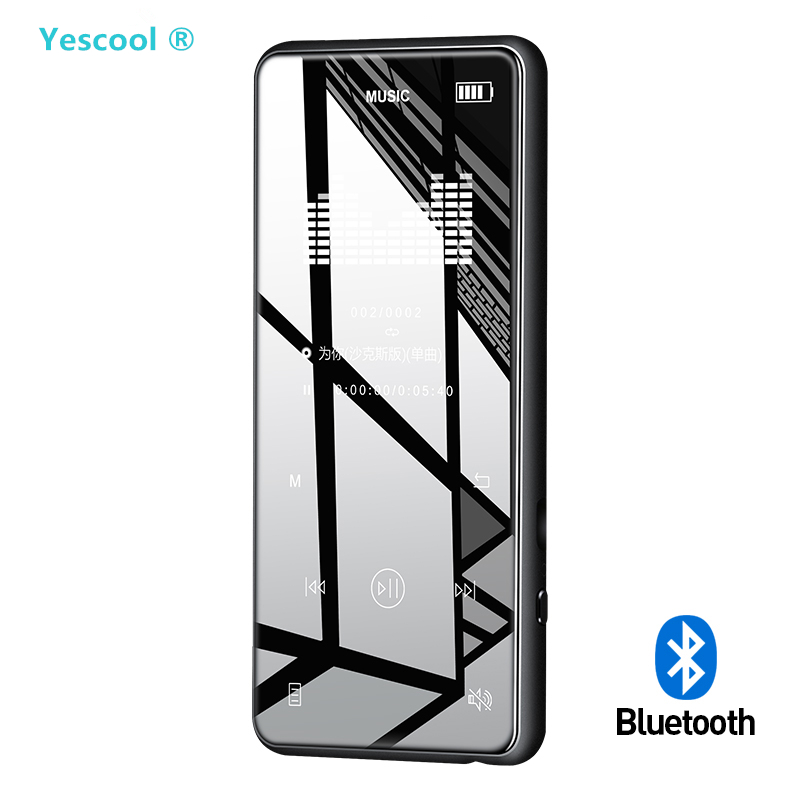 Yescool X8 metalen touch screen MP4 Bluetooth muziekspeler voor sport jogging ondersteunt voice recorder E-Book reader foto viewer