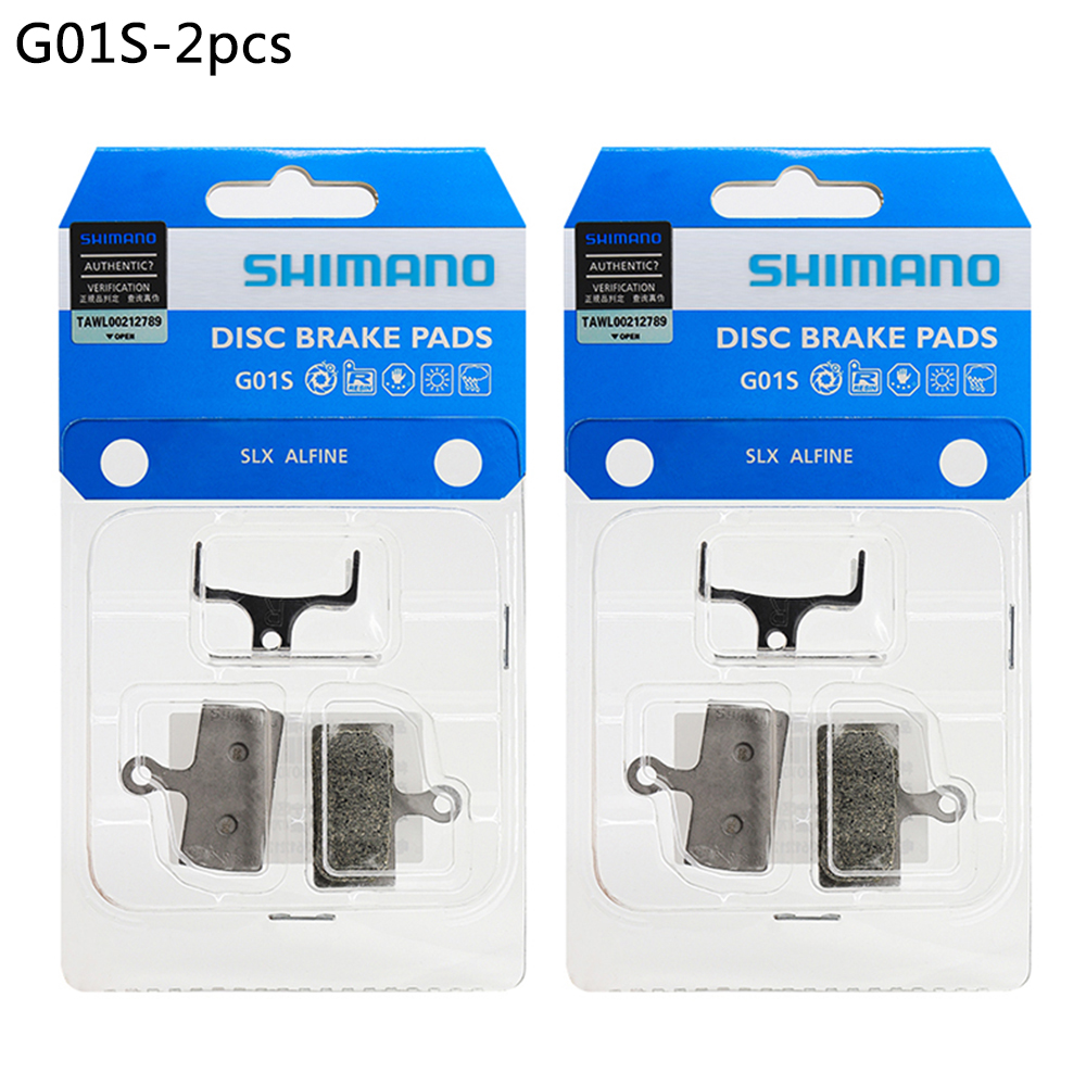 Pastillas de freno de disco de resina SHIMANO G01S G03S, bicicleta de montaña de 2 pistones para SLX Deore XT M8100 M7100 M9020 M6100, piezas de bicicleta: YELLOW
