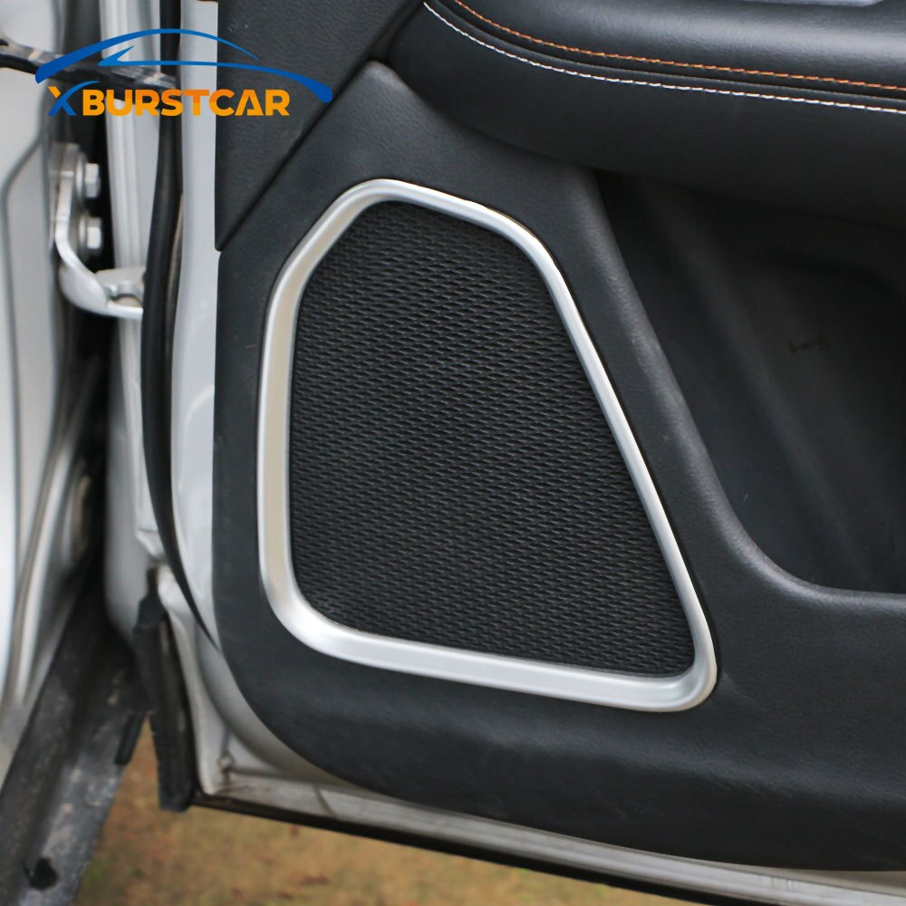 Xburstcar For Jeep Compass - Car Matte Interior Moldings Audio Speaker Sound Cover Rear Door Frame 2Pcs Stickers