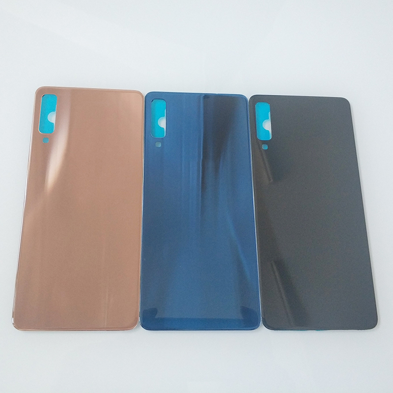 Dla Samsung Galaxy A7 2018 Tylna pokrywa baterii Szklane tylne drzwiczki Obudowa Obudowa Zamiennik dla Galaxy A7 2018 A750 A750F Etui na telefon