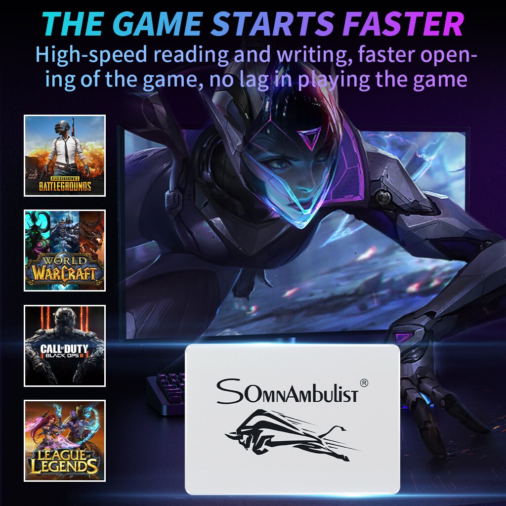 Blanco 2,5 pulgadas ssd 60GB 120GB 240GB 480GB 960GB 2TB SATA 3 escritorio del ordenador portátil SSD