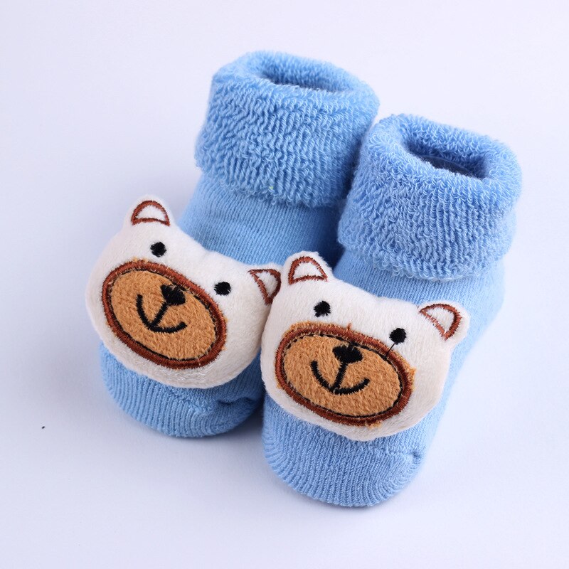 Cartoon Anti-Slip Winter Warm Pasgeboren Baby Beer Peuter Thicken Sok Konijn Slipper Schoenen Boot Antislip Rubber vloer Sok: 5