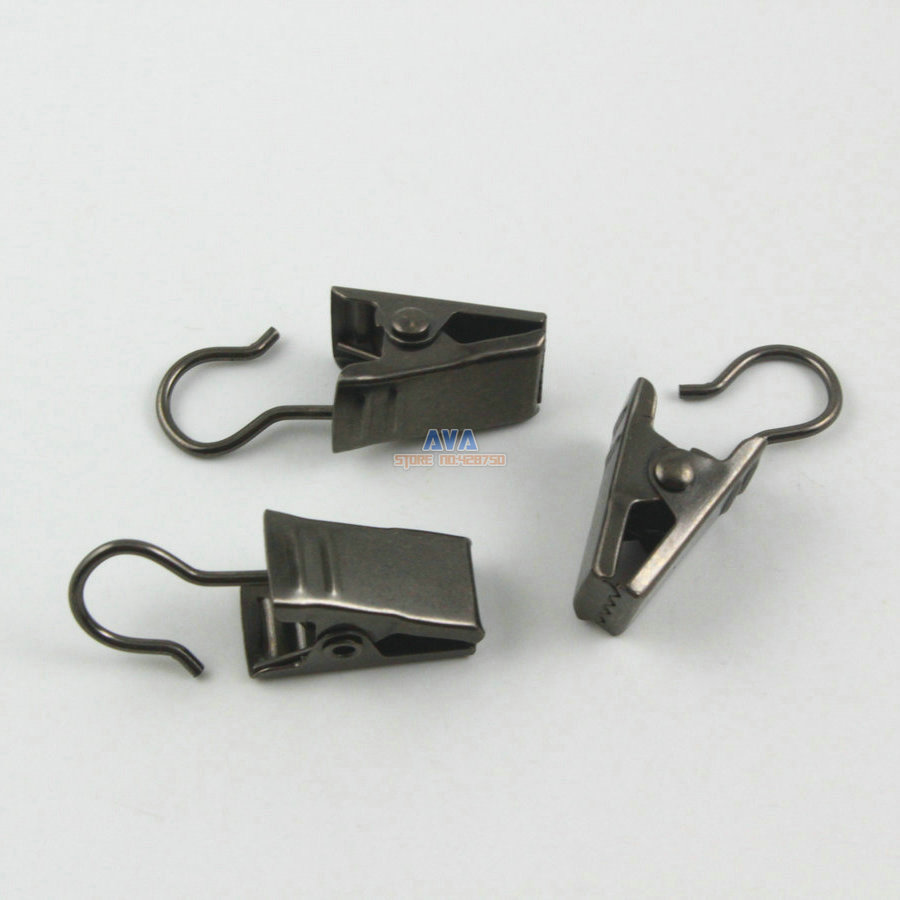 50 Stuks 32x9.5mm Gunmetal Haak Clips voor Gordijn Gordijn