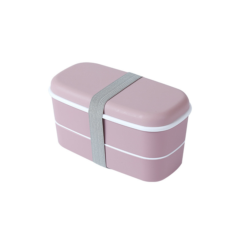 2 Tier Bento Box Double-layered Children Lunch Box Food Refrigerator Fresh-keeping Box Breakfast Cafe Microwave Oven Dinnerware: 03