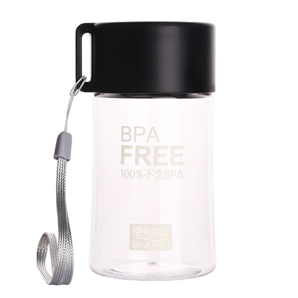 Portable 150ML Plastic Juice Water Bottle Cup Sport Camping Cycling Travel Accessories Drinking Outdoor Sports Portable Bottles: Black