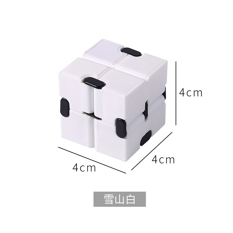 Kids Trend Creatieve Oneindige Magische Kubus Kantoor Flip Cubic Puzzel Stop Stress Reliever Autisme Speelgoed Fidgeting Volwassenen En Kinderen: white