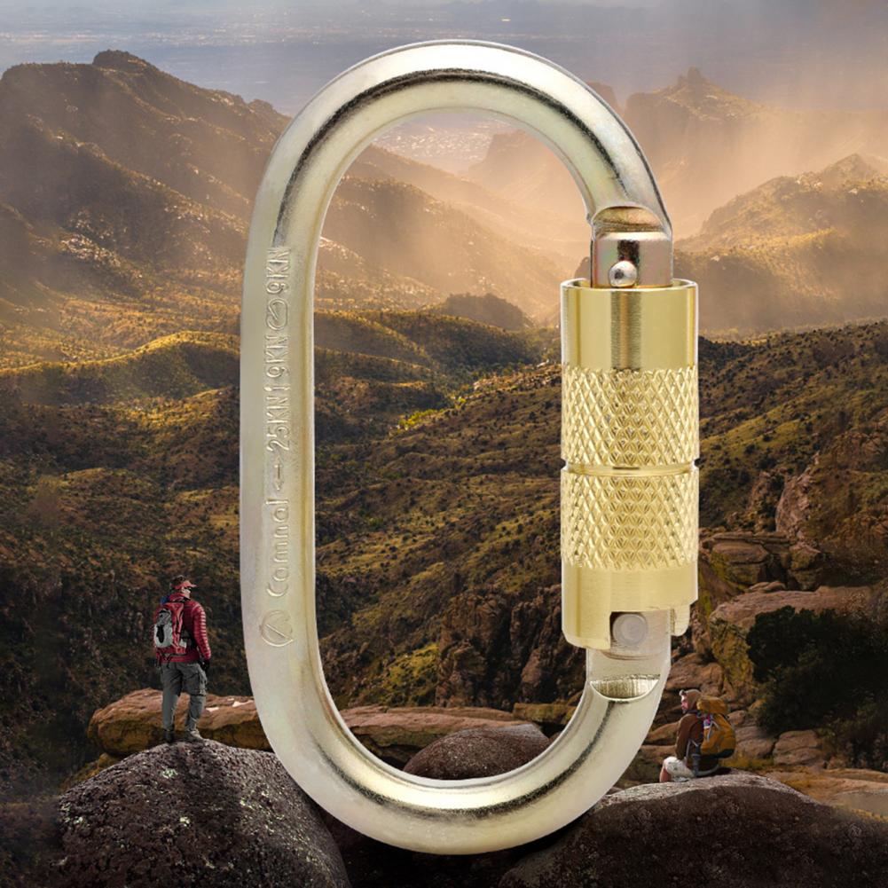 Universal Locking Clips Anti-oxidation Ergonomic Alloy Steel High Hardness Climbing Carabiner