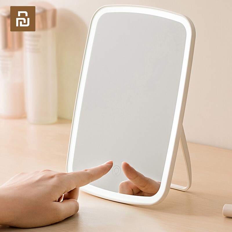 Led Light Mirror Jordan judy Intelligent Makeup Mirrors Portable Rechargeable Desktop Touch-Screen Mirror