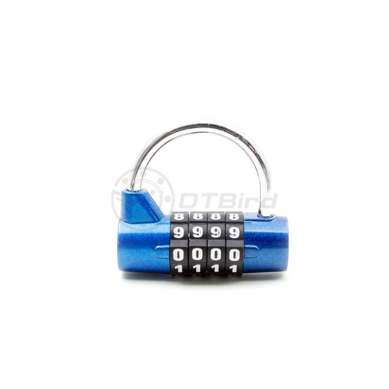 4 cijferige Wachtwoord Veiligheidsslot Breed Beugel Combinatie Hangslot voor Gym Locker Travel Safe Lock Lade Bagage Kast Deurslot: blue