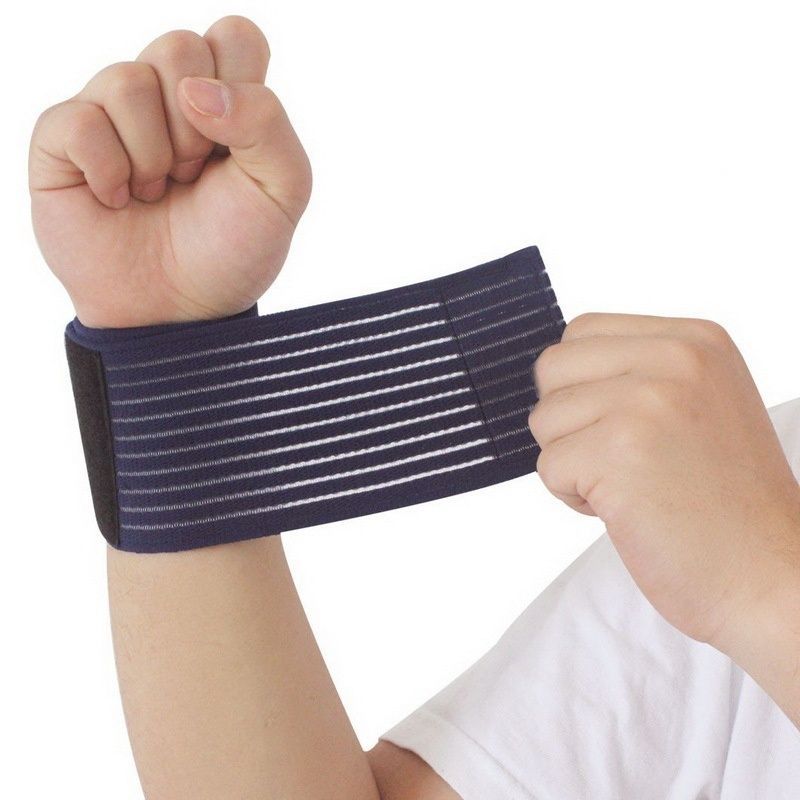 Fitness bomull styrke karpaltunnel bandasje håndleddsstropper sport armbånd håndleddet beskytter stropp Fitness wraps: Svart