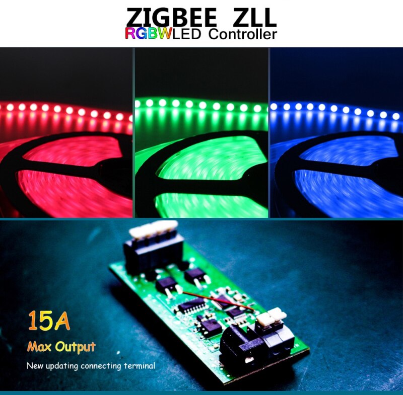 zigbee 3.0 ZLL wireless RGB LED controller 1ID or 2ID RGBW Dimming Light Strip Controller dimmer DIY smart home work with alexa