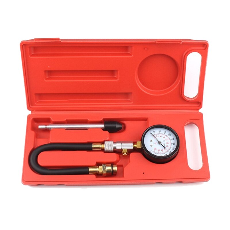 M89B Engine Compression Tester Engine Cylinder Pressure Gauge Petrol Gas Engine Pressure Gauge with Adapter