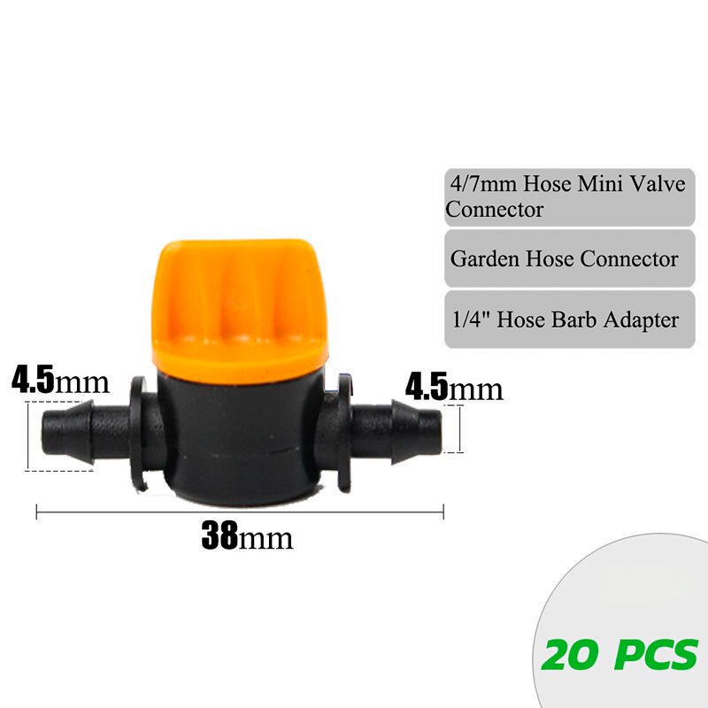 Garden Irrigation Connectors Barbed Single Double Tee Elbow Drip Arrow Cross Coupling Watering Fitting For 3/5 4/7mm Hose: MULTI