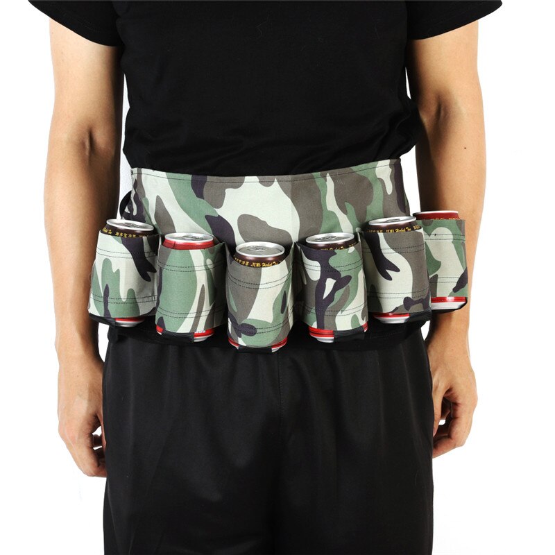 6 Pack Holster Portable beer bag Bottle Waist Beer Belt Bag Handy Wine Bottles Beverage Can Holder сумка холодильник: A