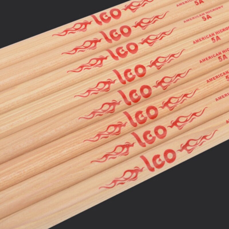 LEO 1Pair Drumstick Drum Sticks Anti-Skid Hard Musical Instrument Band