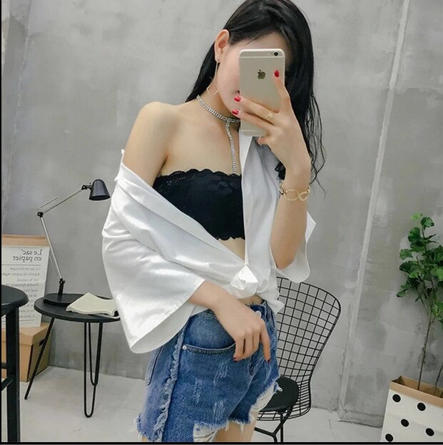 Elastic Cotton Women Tube Top Bra Strapless Top Bandeau Removable Chest Padded Tube Bra Top Female For