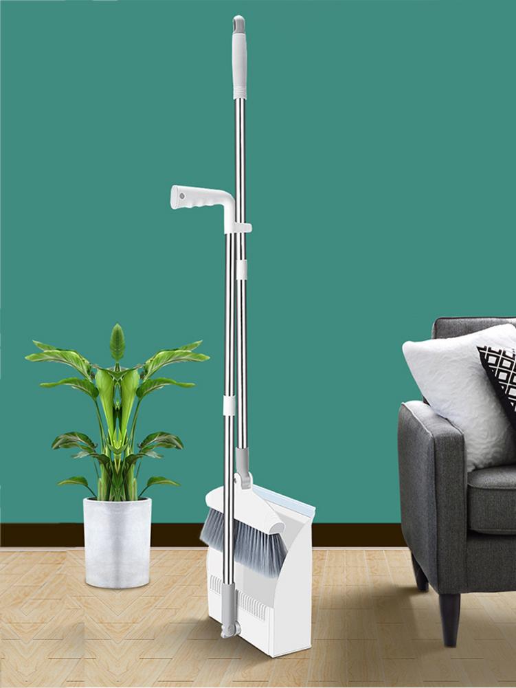 Juego de escoba y recogedor plegable, de pie vertical, para colgar en el hogar, escritorio, conjunto de 2/3