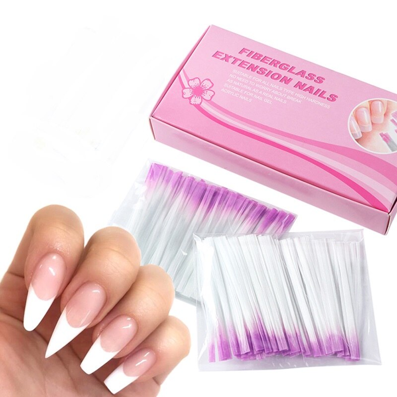 DIY Nagels Buiding Uitbreiding Tips 100PCS Manicure Glasvezel Nagel Vorm Voor Nail Zijde Uitbreiding Nail Art Glasvezel