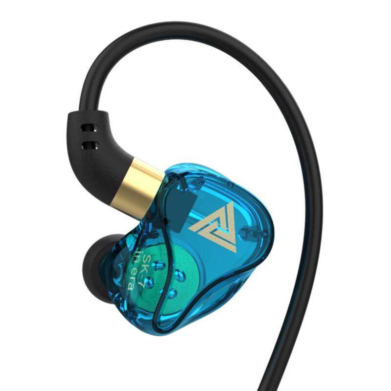 QKZ-Auriculares deportivos SK7 con controlador Dual, dispositivo de audio HD con conector de 3,5mm, micrófono, música, 3,5mm