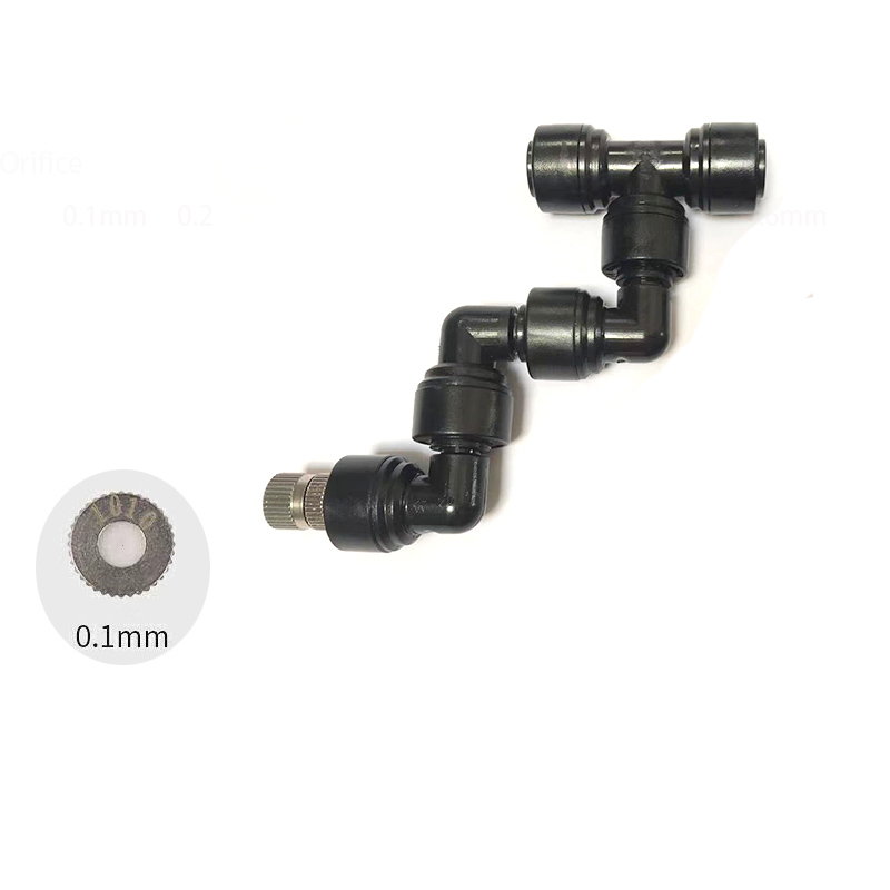 360 Adjustable Fogger Mist Sprinkler Atomizing Misting Nozzle Kit Spray Injector Brass Nozzle: WHITE
