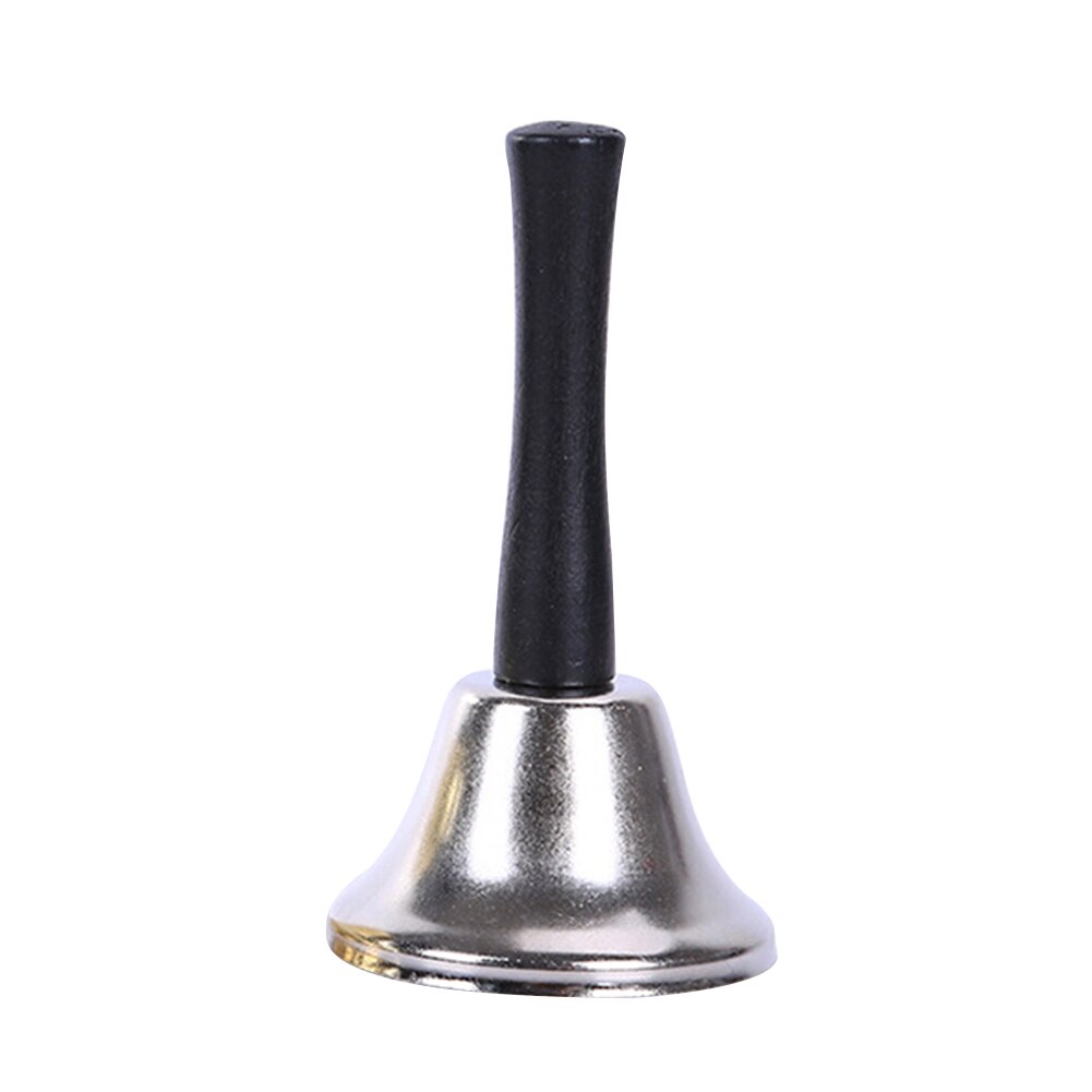 Noël noël école animal de compagnie appel sonnerie Jingle main cloche avec manche en bois jouet arbre de noël cloches pour la maison accessoires artisanat: Argent