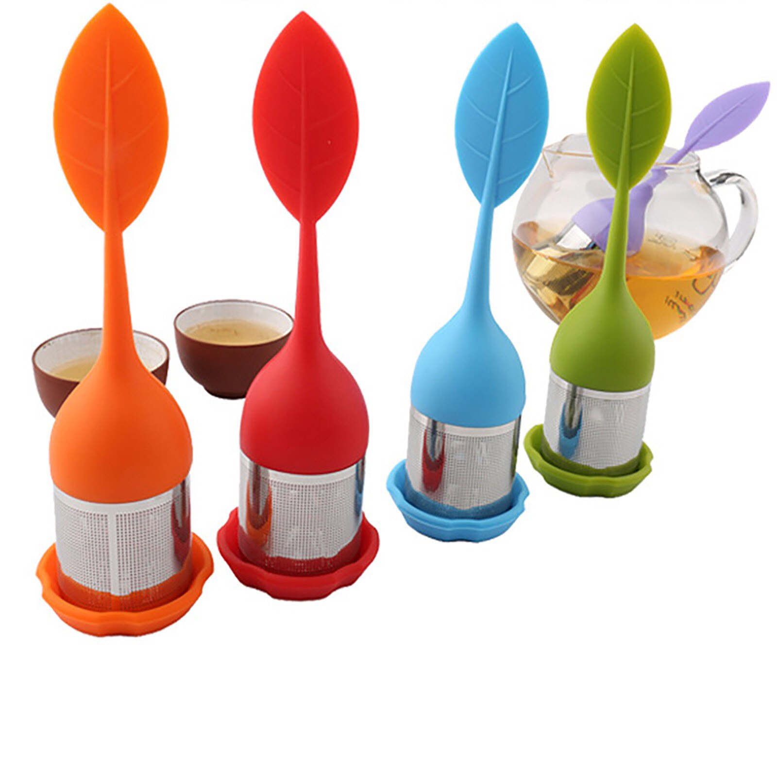 Infusor de té de silicona, colador de hojas de bola de té para elaboración de cerveza, dispositivo de filtro de especias a base de hierbas, herramientas de cocina, accesorios de té, 1 ud.