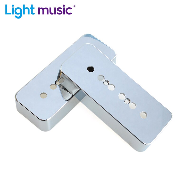 1 Set of 2pcs Silver P90 Soapbar Pickup Cover 50/52mm For LP Style Electric Guitar Parts