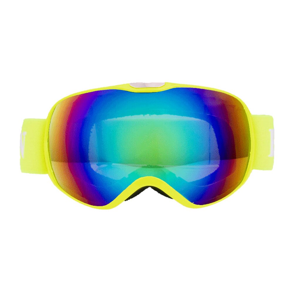 Gogle narciarskie okulary narciarskie dla dzieci gogle zimowe dla dzieci gogle snowboardowe okulary ochrona UV400 śnieg przeciwmgielna podwójna maska narciarska: Yellow