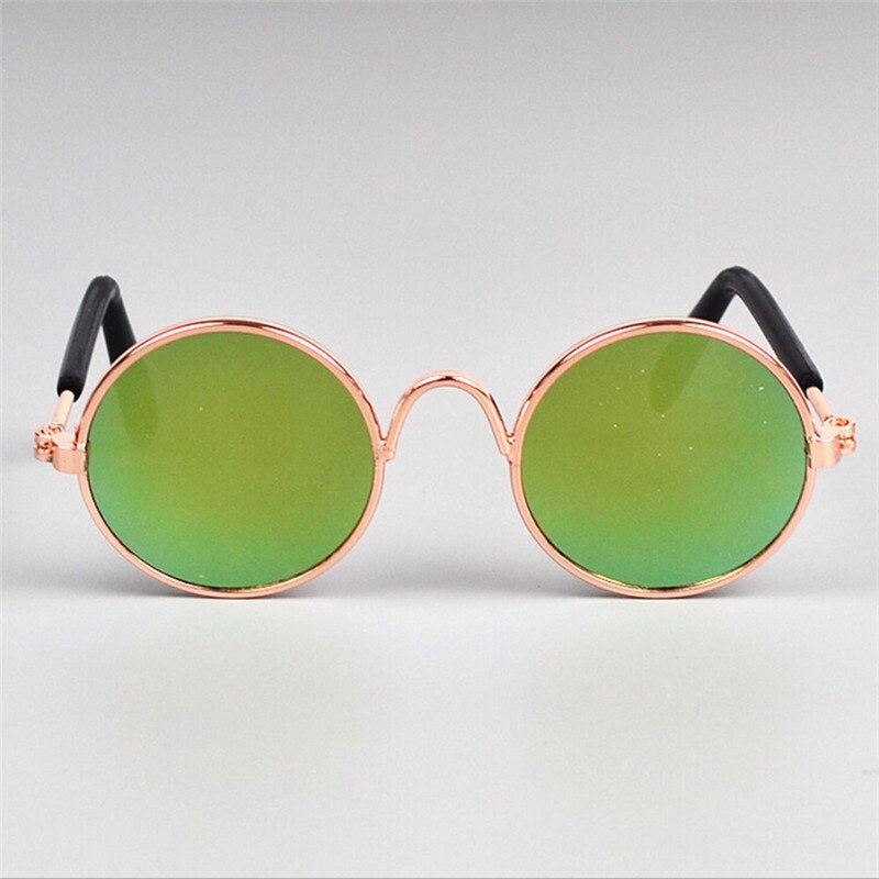 Offre spéciale Cool chat lunettes pour animaux de compagnie pour petit chien chat produits Eye-Wear chien lunettes de soleil pour animaux de compagnie fournitures pour animaux de compagnie Photos accessoires: Gold-gold
