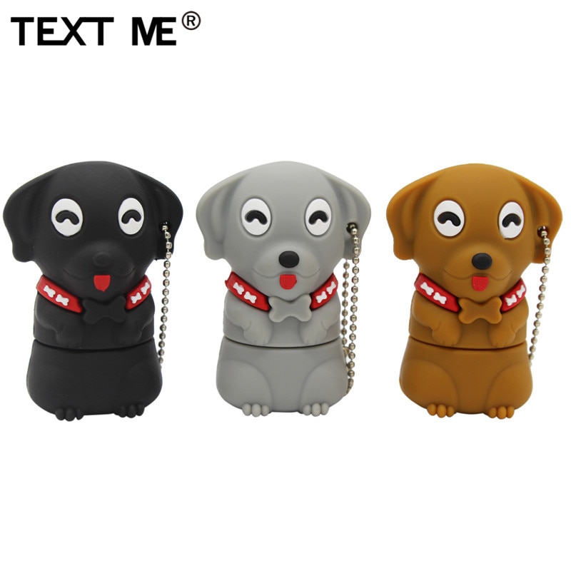 TEXT ME-memoria usb de 64GB con dibujo de Mini perro, Memoria flash usb 2,0 de 4GB, 8GB, 16GB y 32GB para en U