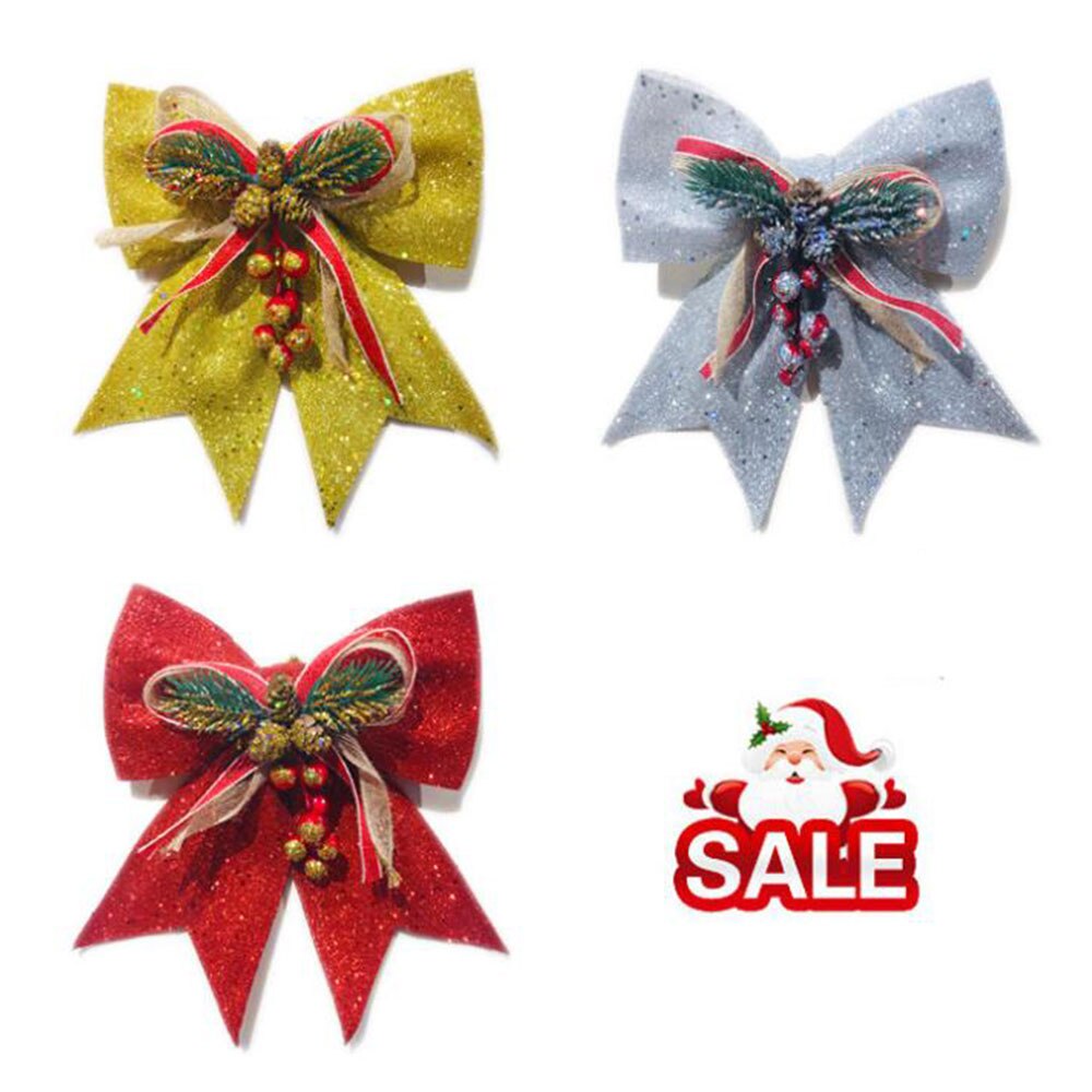 3 kleuren 5 maten dennenappels strik voor kerstboom hangende hanger kerstboomdecoratie kerstballen strik ornament kerstbenodigdheden