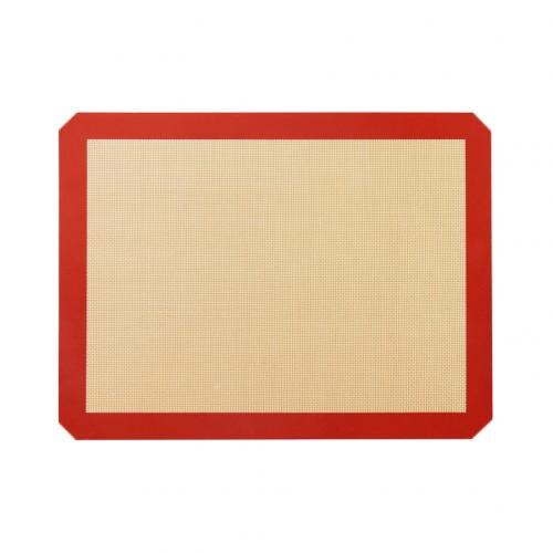 Lámina antiadherente reutilizable para horno, revestimiento resistente a altas temperaturas, alfombrilla para cocinar y hornear: Rojo