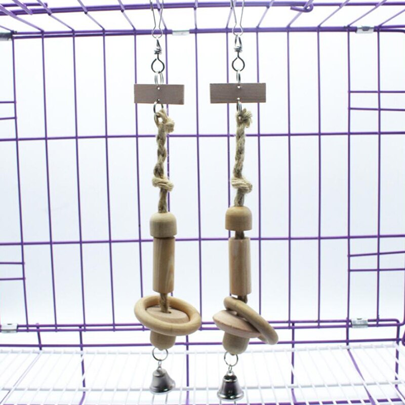 Natural Wood Bird Parrot Bird Cage Ladder Climbing Ladder Station Bar Bird Training Tool Bird Cage Accessories