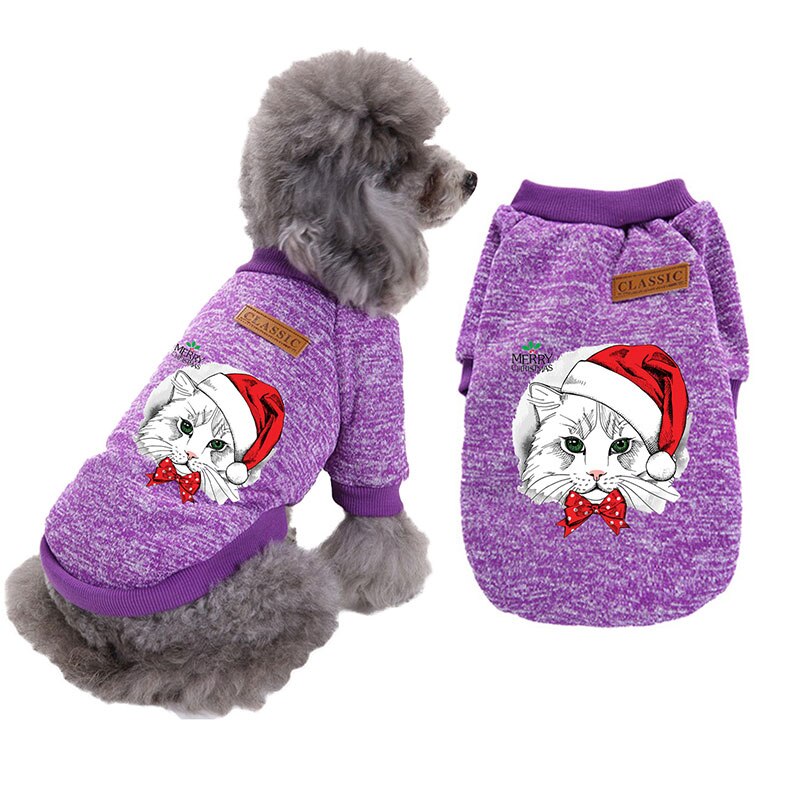 Christmas Pet Dog Clothes For Small Large Dogs Xmas Puppy Big Dog Sweater Polyester Soft Snowman Christmas Hoodies Costume