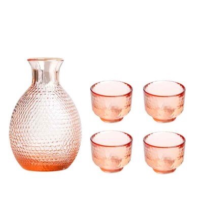 Japansk sake sæt blomme vin kop frugt vin gryde rav hammer mønster glas gryde guldkant glas whisky kop fødselsdag: 1 gryde 4 kopper