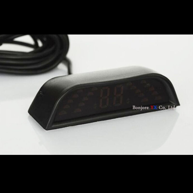 Koorinwoo-Sensores de aparcamiento para coche, Pantalla LCD Original electromagnética de 13MM, plano, 4 Parkmaster, color blanco y negro, con luz de fondo