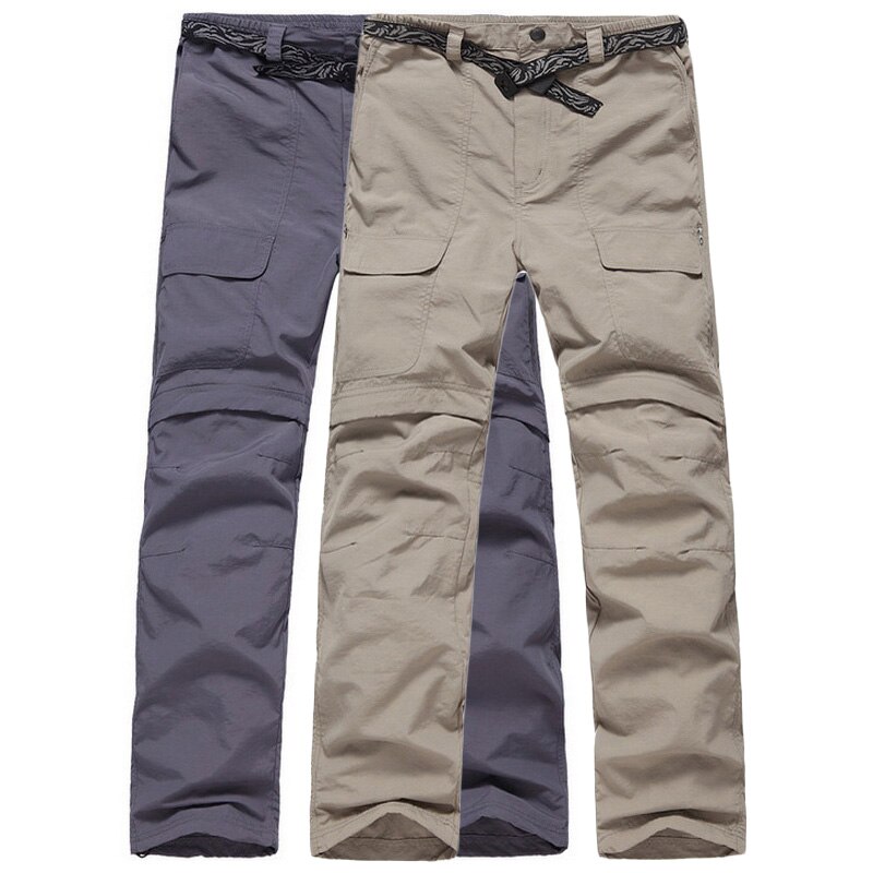 Detachable Quick Dry Outdoor Hiking Pants Men Mountain Climbing Trousers Summer Camping Trekking Sport Pants