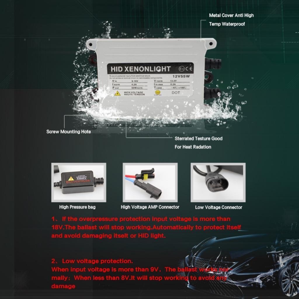 Bixenon H4 HID Kit Bi Xenon Koplampen DC 35W 55W H4-3 HID Kit Hi Lo 12V BI-XENON H4 6000K 8000K 4300K 5000K Wit
