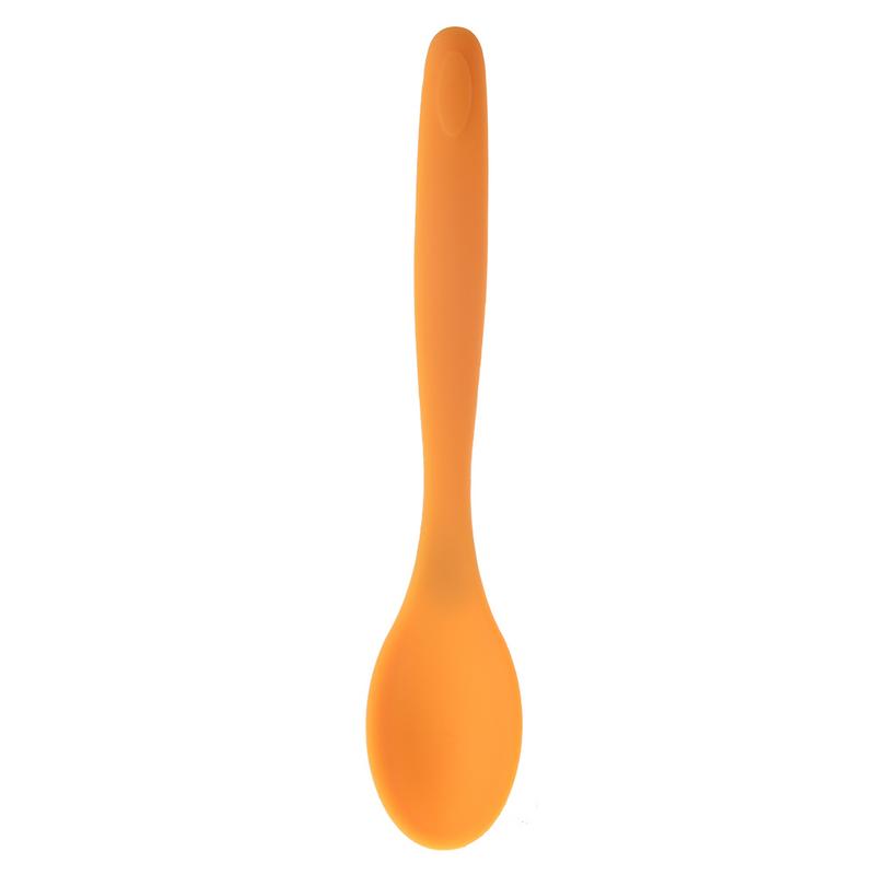 17.5x3.5cm Universal Kitchen Silicone Spoon Heat Resistant Scraper Spatula Ice Cream Cake Shovel Mixing Spoon Cooking Tools: Yellow