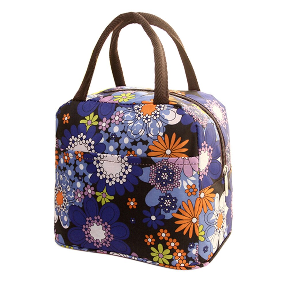 bolsa food bag Lunch Bags Tote Picnic Lunch Cool Bag Cooler Box Handbag Pouch bolsa almuerzo: Purple