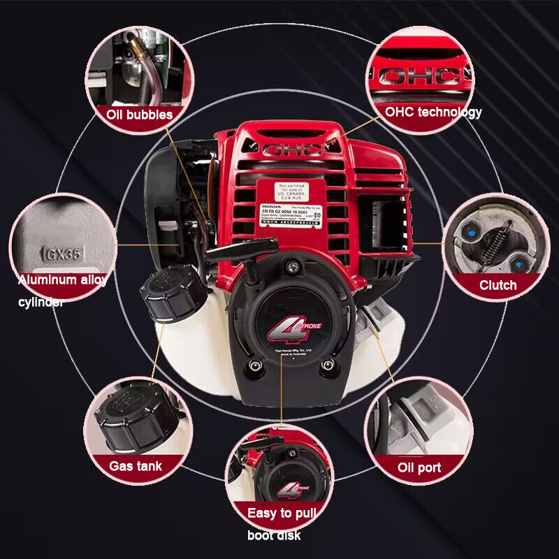 Motor de gasolina de 4 tiempos para desbrozadora con herramientas eléctricas