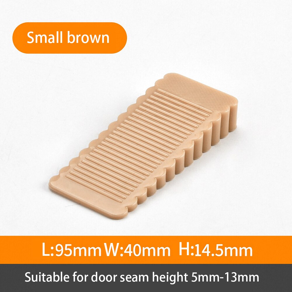 Mute non-punch silikone dørstopper touch toilet væg absorption dørprop anti-bump dørholder gear port modstand dør stop: Lille brun