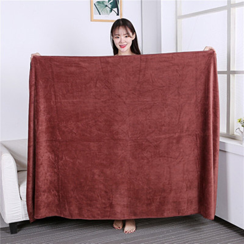 100X200cmSuper thick Microfiber Bath Towels – Super Absorbent, Soft, Fast Drying and Oversized Bath Lines Multip Grey towel: 70x140cm / Orange